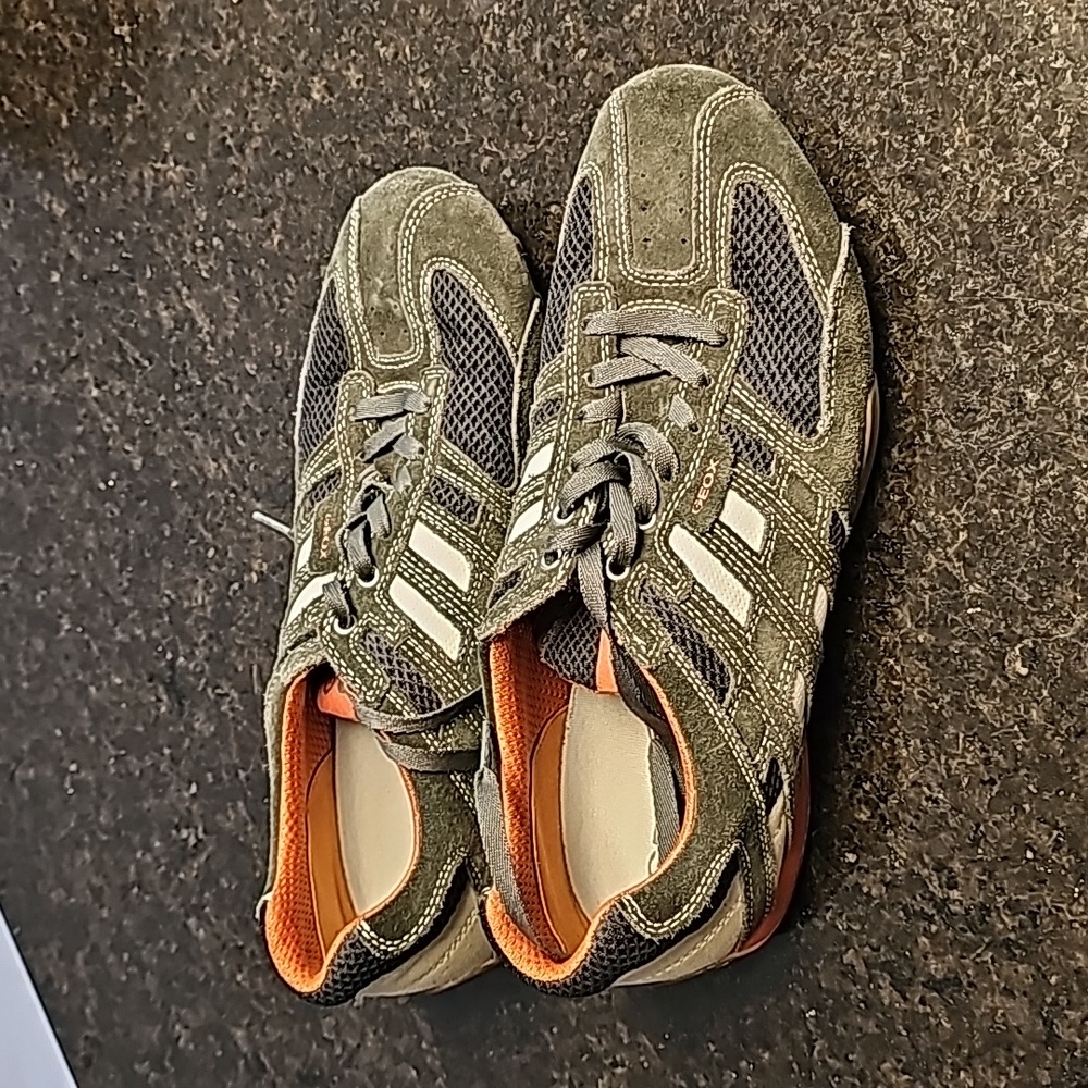 Geox Olive Green and Orange Men's Sneakers